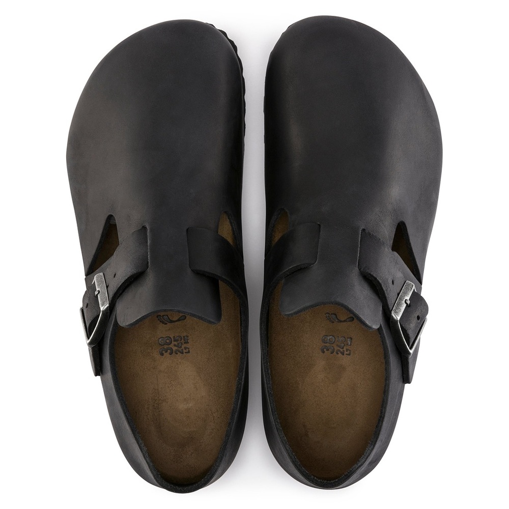 🖤BIRKENSTOCK LONDON OILED LEATHER BLACK CLOGS SHOES 43 10 - Picture 2 of 13
